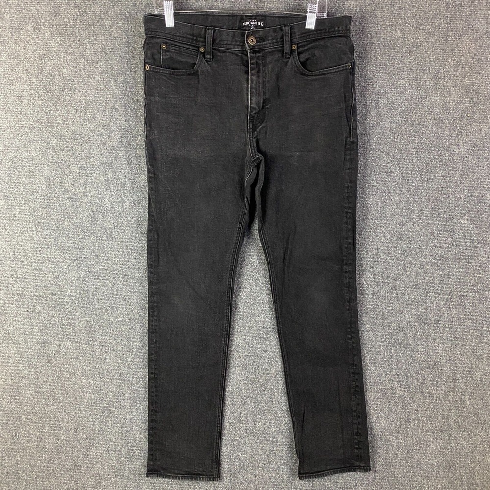 J. Crew Men's Straight Jeans — Black Slim Straight Fit